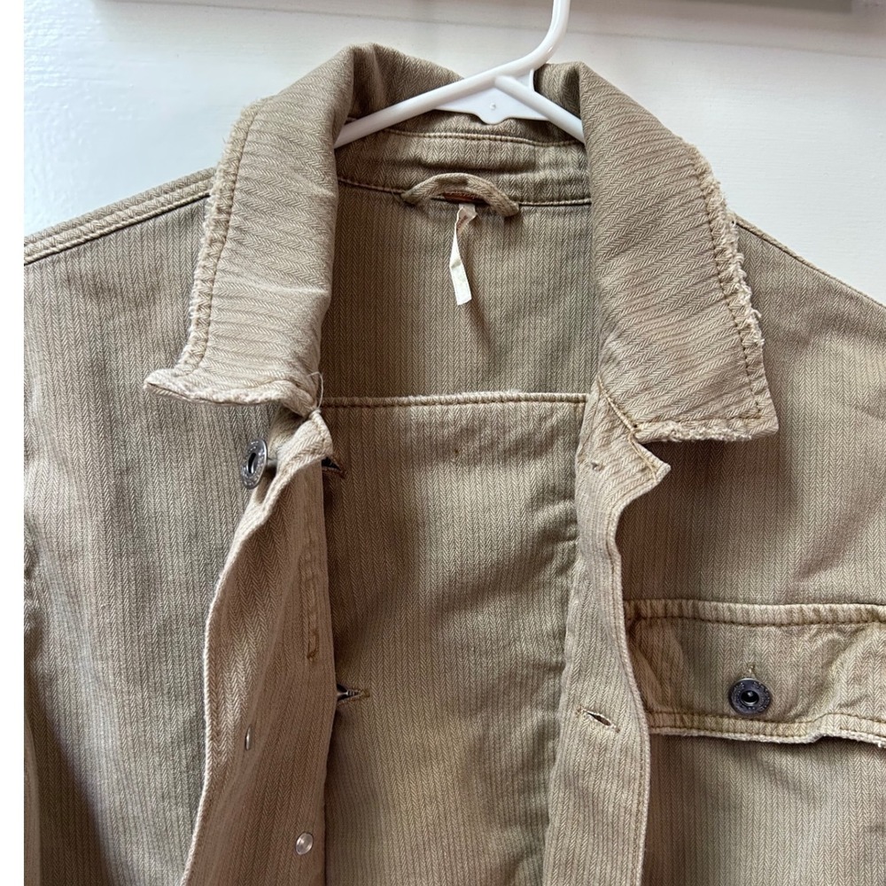 Free People Utility Oversized Military Jacket Shacket Size Small - Picture 9 of 13